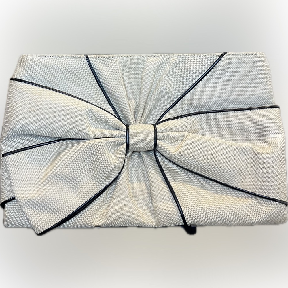 Kate Spade Hope Street Jesslyn Clutch Straw Bow Clutch